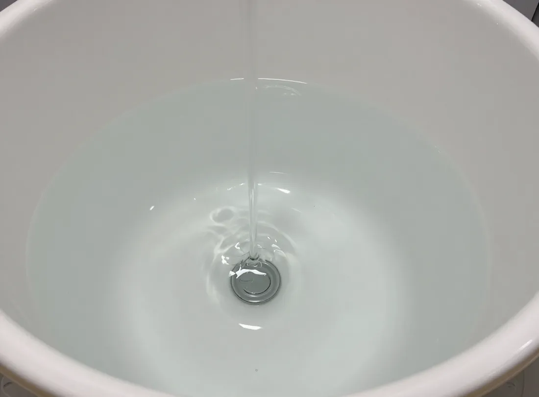 Clean hygienic water tank after professional cleaning